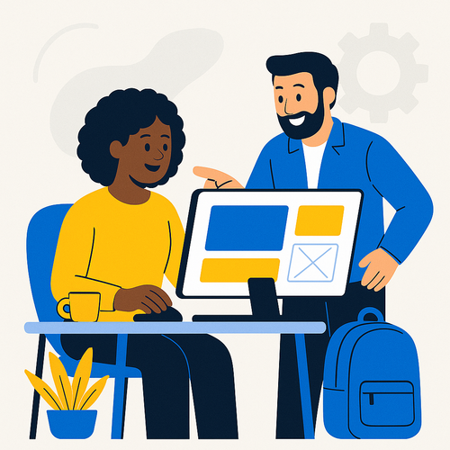 alt_text: Cover image showing diverse small business owners tackling digital transformation challenges together.