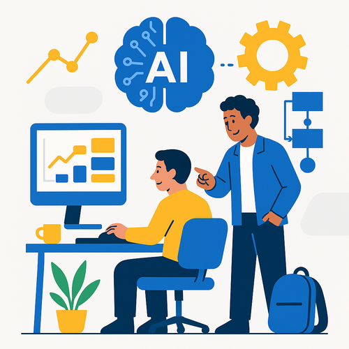 alt_text: Cover image depicting AI enhancing lean manufacturing with predictive analytics and workflow optimization.